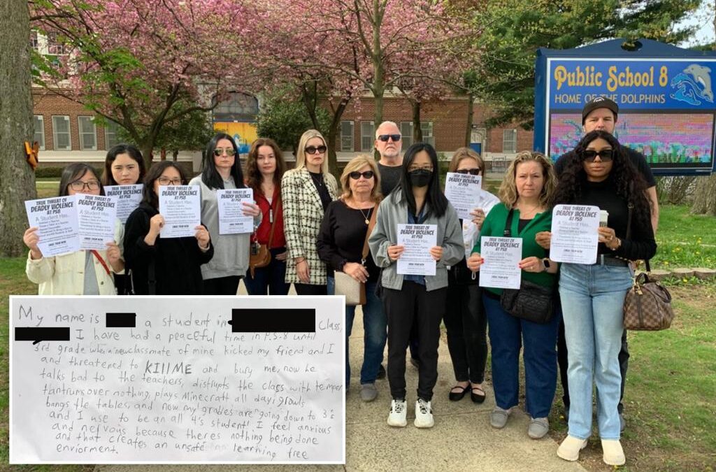 NYC parents picket school over 8-year-old who allegedly stabbed staffer, pretends to shoot classmates